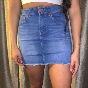 Denim mini skirt